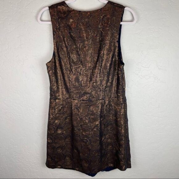 Free People Blue Paris Rock Sequin‎ Sleeveless Mini Dress Cocktail Party Size 6 - Picture 8 of 9